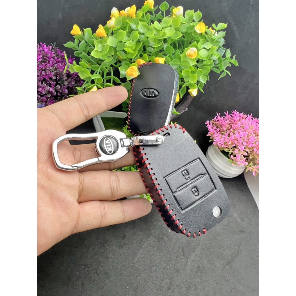 Bao Da Bọc Chìa Khóa Kia Morning 2 nút Chìa gấp