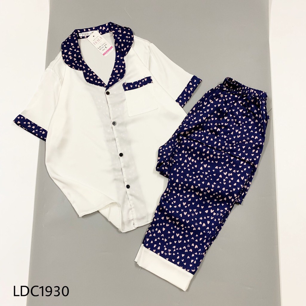 [Pijama Cao Cấp Fullsize] Pijama Ngắn Tay - Bộ Mặc Nhà Cộc Dài Lụa Satin Cao Cấp Mềm Mại An Toàn Với Làn Da | BigBuy360 - bigbuy360.vn