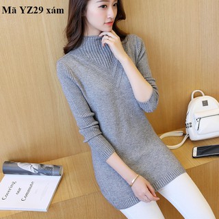 Áo len nữ dáng dài YZ29, YZ28 đẹp thời trang