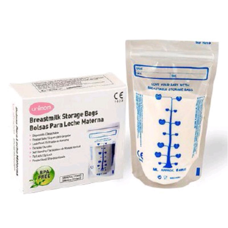 Túi trữ sữa, túi trữ sữa unimom compact hàn quốc,210ml hộp 30 túi, dùng dự trữ sữa khi bé ko ti hết chất liệu an toàn