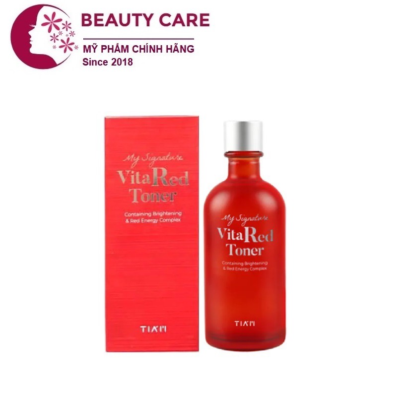 [TIAM] Nước Hoa Hồng Dưỡng Trắng, Se Khít Lỗ Chân Lông Tia'm My Signature Vita Red Toner 130ml