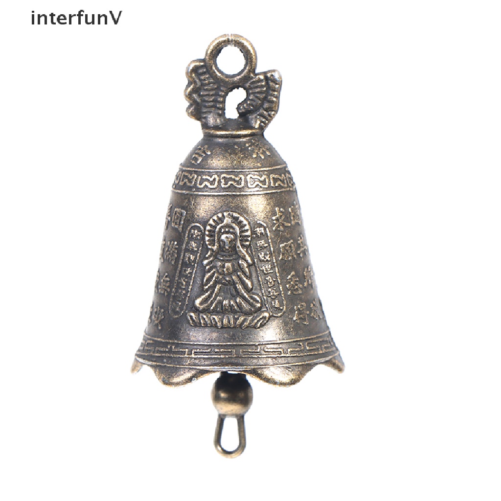 [InterfunV] Set 2 Chuông Đồng mini Cổ Điển Trung Quốc Cầu Nguyện Guanyin