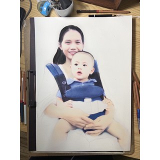 Tranh chân dung chì màu