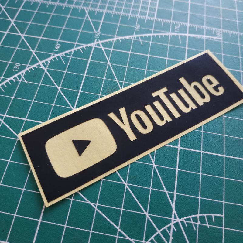 Cắt dán vinyl logo youtube