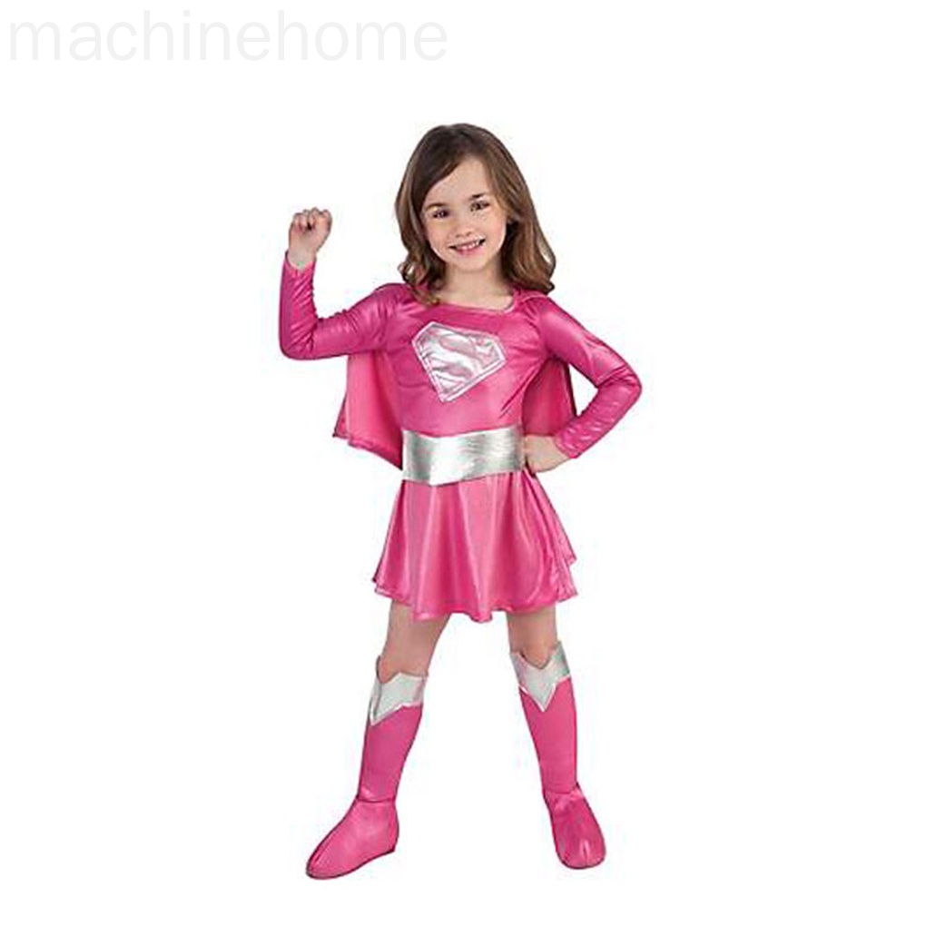 Đầm Hóa Trang Halloween Siêu Nhân Cho Bé Gái