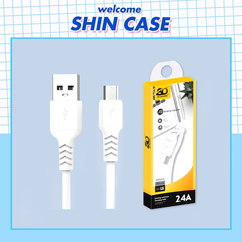 Dây Cáp Sạc SD-L6 Micro Cho ĐT SamSung Androi Pin Dự Phòng Tai nghe Bluetooth Case pro Vỏ Ốp lưng