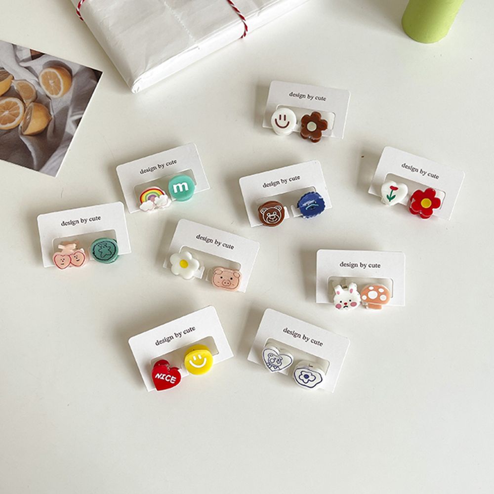 Bộ 2 kẹp tóc hình quả cherry/thỏ dễ thương phong cách Hàn Quốc thời trang cho nữ