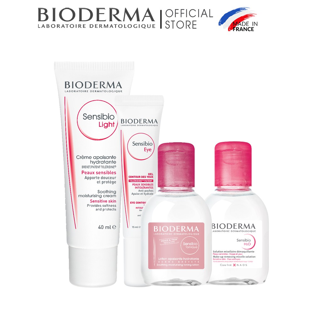 Bộ sản phẩm chăm sóc và cải thiện da dành cho da nhạy cảm Bioderma Sensibio