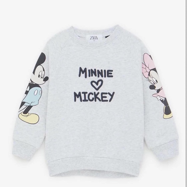 Áo nỉ xám mickey