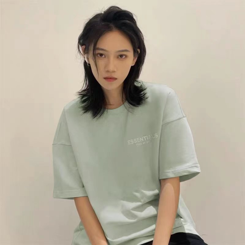 Áo thun FOG FEAR OF GOD ESSENTIALS dáng rộng tay ngắn có túi ngực