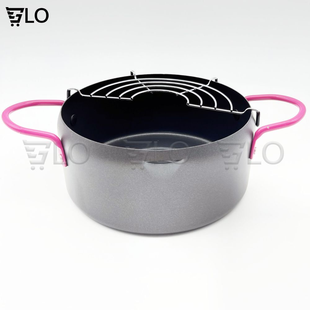 Nồi Chiên Lọc Dầu Đường Kính 18cm (Tặng Kèm Vỉ Gác Chảo)