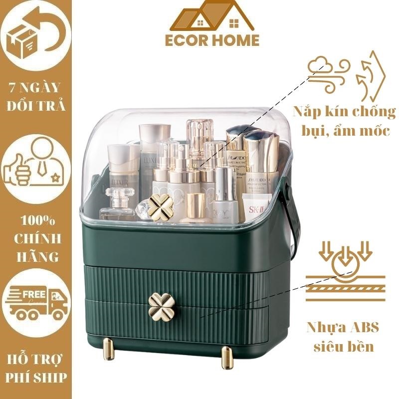 Hộp Đựng Mỹ Phẩm Tủ Đựng Đồ Trang Điểm Đa Năng Cao Cấp Chống Bụi Có Nắp Đậy Kiểu Dáng BẮC ÂU