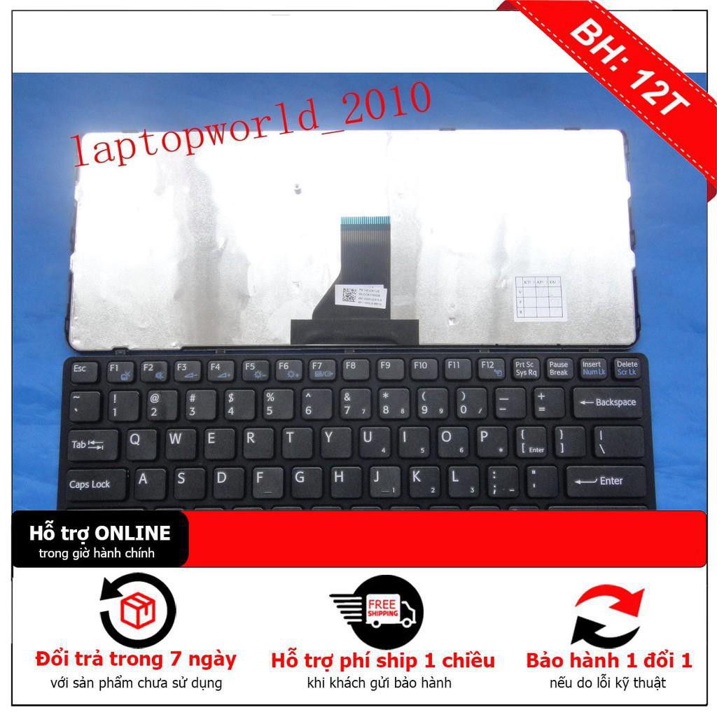 [BH12TH] Bàn Phím Laptop Sony Vaio SVE14, SVE141, E14 Series - Có Khung, Màu Đen