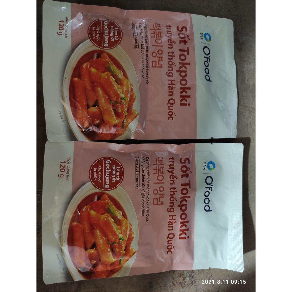 Sốt tokbokki / tokpokki,Spagetty Hàn Quốc O'Food 120g, vị truyền thống.