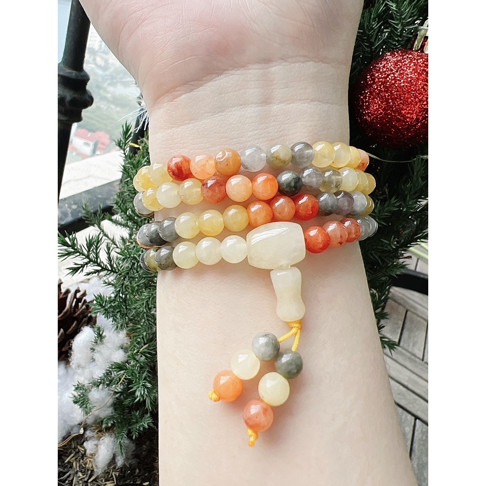 (Ảnh Thật) Chuỗi Vòng Tay Ngọc Đa Sắc Mix Lu Thống Giúp Phát Tài Phát Lộc Trong Kinh Doanh