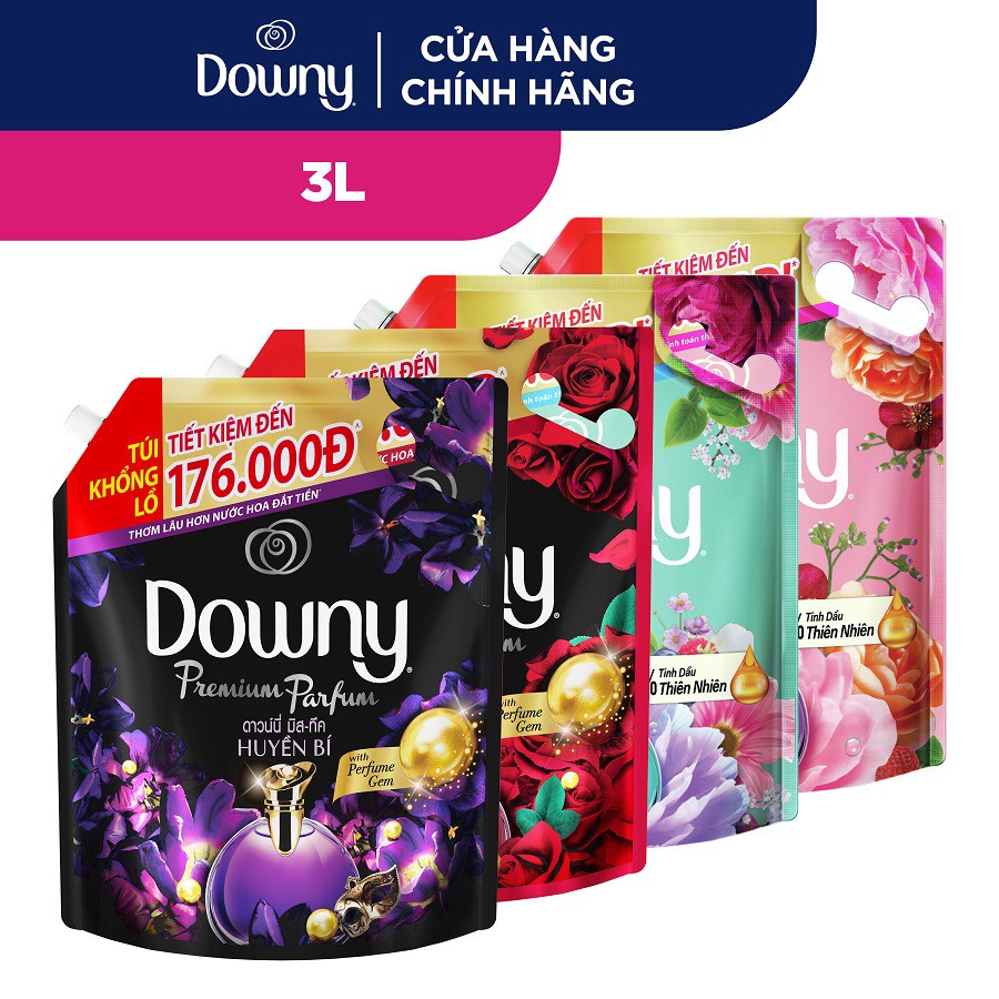 Nước Xả Vải Downy Túi 3L Hương Nước Hoa Cao Cấp Nhiều Mùi Hương