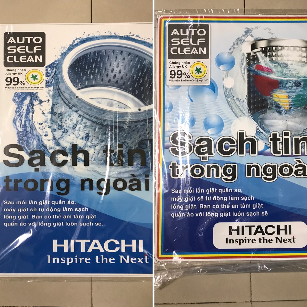 Combo 10 tem dán máy giặt Hitachi / Combo 10 miếng dán máy giặt Hitachi