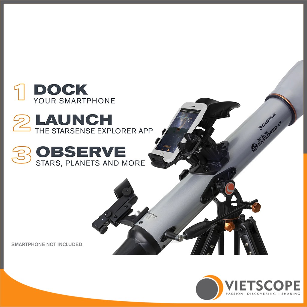 Kính thiên văn khúc xạ Celestron StarSense Explorer LT 80AZ tự động định vị tìm sao