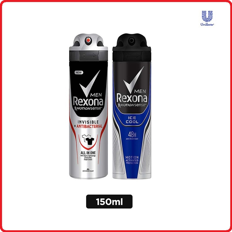 Xịt khử mùi REXONA MEN Invisible & Antibacterial 48h khô thoáng kháng khuẩn dành cho nam 150ml