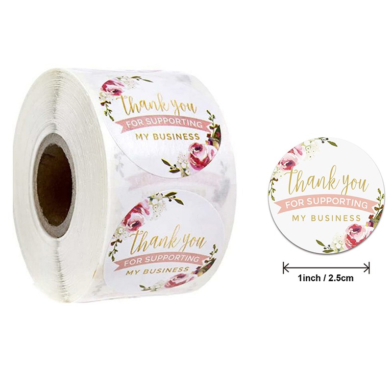 Cuộn 500 Miếng Dán Chữ Thank You Trang Trí