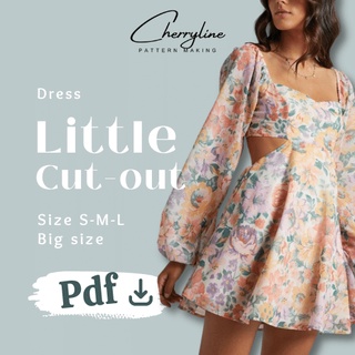 Đầm cut out - Rập quần áo Cherryline Big size - Little Cut out