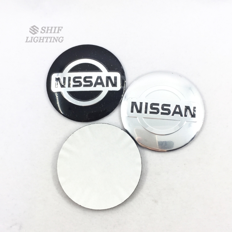 Set 4 nắp gắn trung tâm bánh bánh xe hình logo NISSAN 56mm