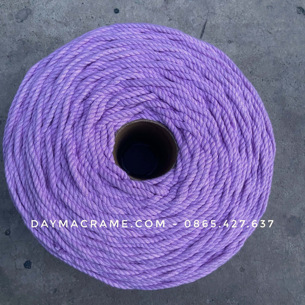 Dây thừng macrame màu 3mm, 5mm - Full Color, Đủ Size