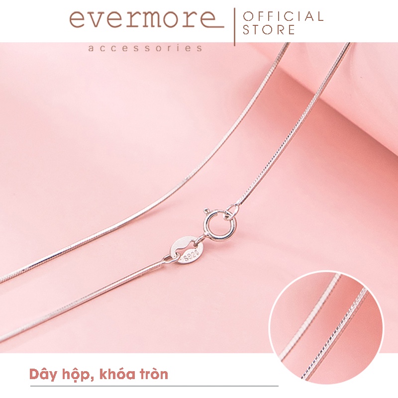 Dây chuyền trơn bạc EVERMORE, tối giản thanh lịch (Không có mặt dây) - D053