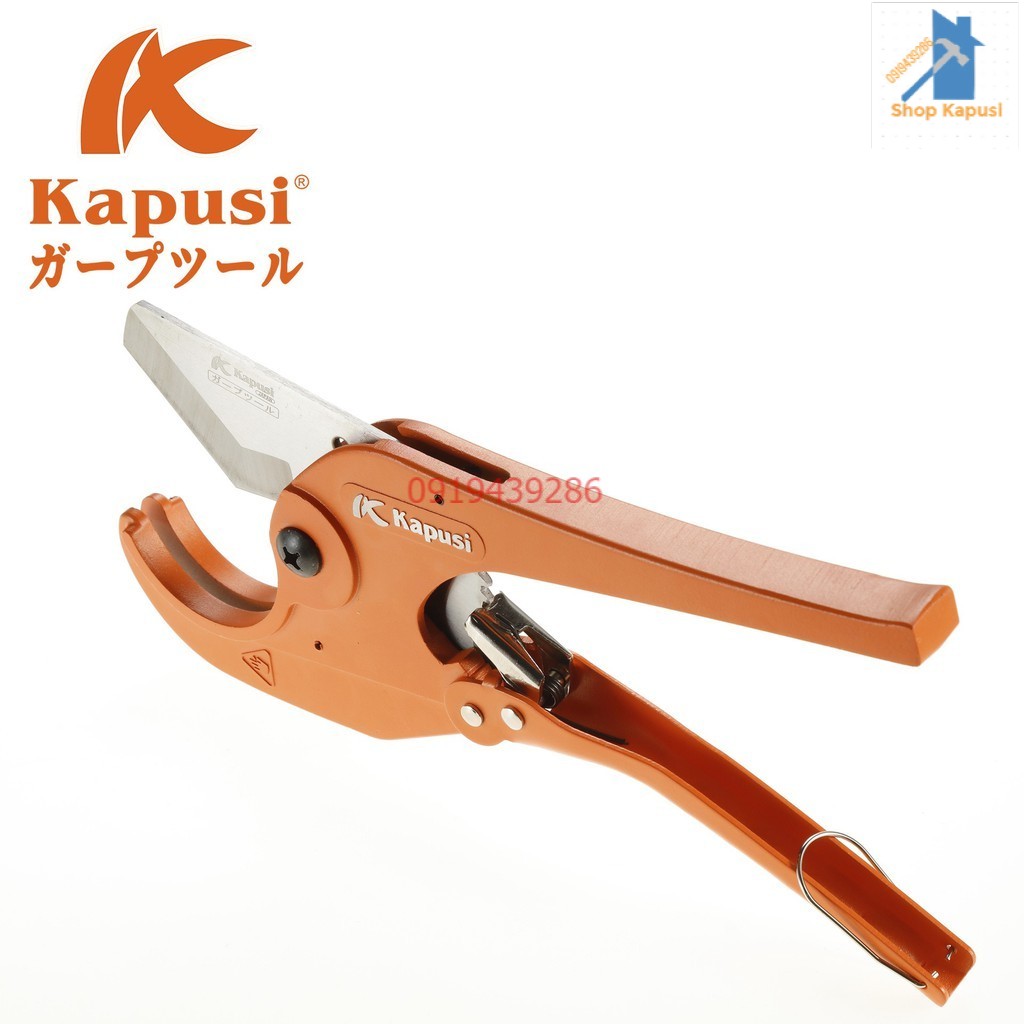 Kéo cắt ống nhựa, kìm cắt ống nhựa PVC siêu bén kích thước 63mm chính hãng Kapusi Nhật Bản (Kapusi113)