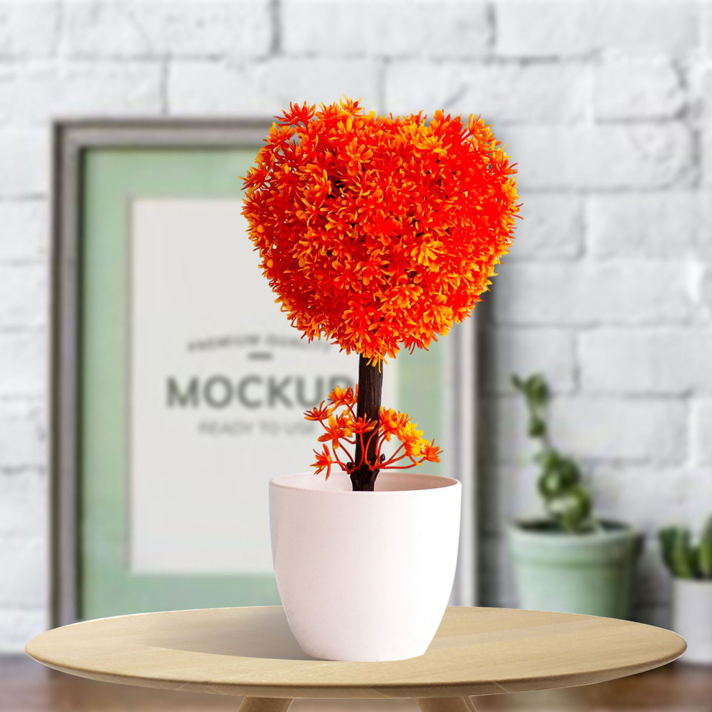 Chậu hoa giả bằng nhựa tiện dụng để trang trí