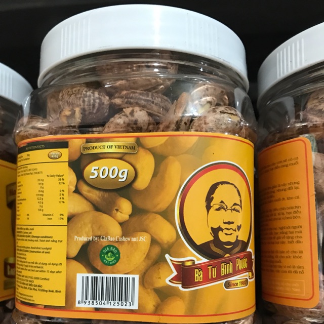 Hạt điều rang muối ngon - Bà Tư Bình Phước (500g)