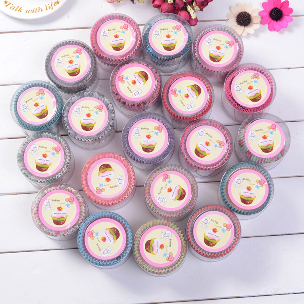 HL Set 100 Cốc Giấy Làm Bánh Cupcake Tiện Dụng