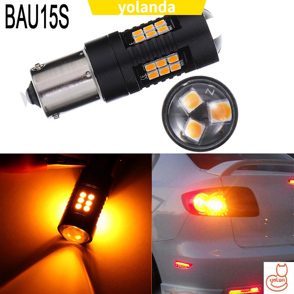 Đèn Led Ánh Sáng Vàng 1200lm 12v 24v 1156 Bau15S 3030 21smd Cho Xe Hơi