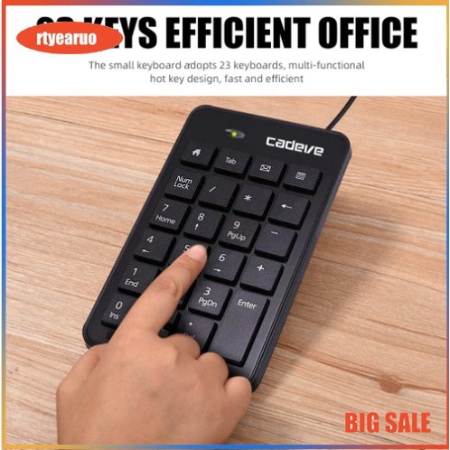 Bàn Phím Số Mini 23 Phím Cổng USB Có Dây Cho Laptop Bàn phím số USB Bàn phím số mini có dây