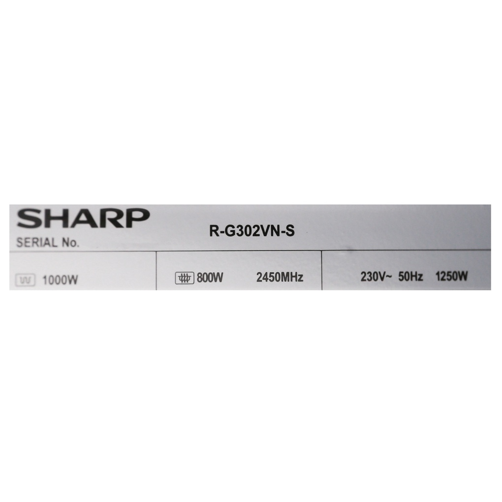 [Mã ELHADEV giảm 4% đơn 300K] Lò vi sóng có nướng Sharp R-G302VN-S 23 lít 800 W - Chính hãng BH 1 năm