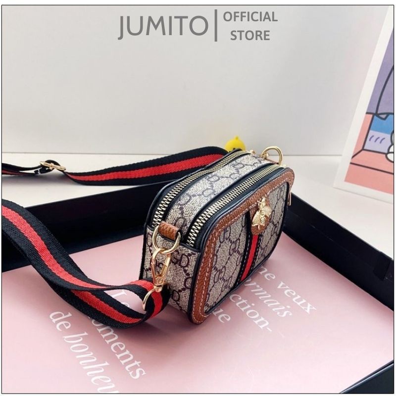 Túi xách mini đeo chéo cho bé gái GC dạng hộp chữ nhật hot trend 2022 JUMITO T2.028.NA