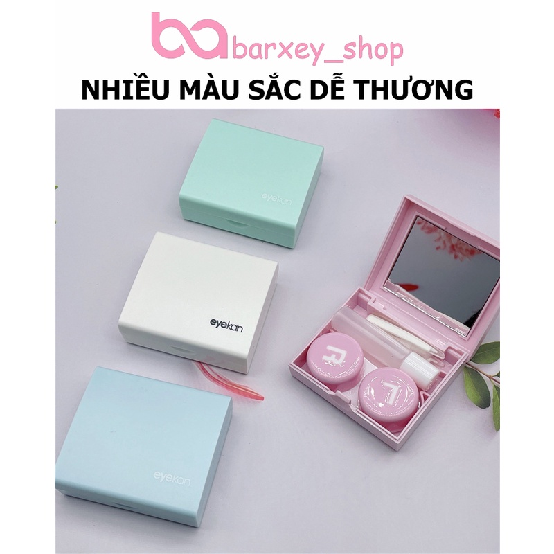Bộ khay gương hỗ trợ đeo kính áp tròng và chiết nước ngâm du lịch nhỏ gọn tiện lợi