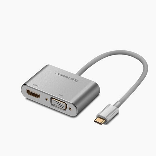 Cáp Chuyển USB Type C Sang HDMI Và VGA UGREEN 50317 - Type C To HDMI + VGA