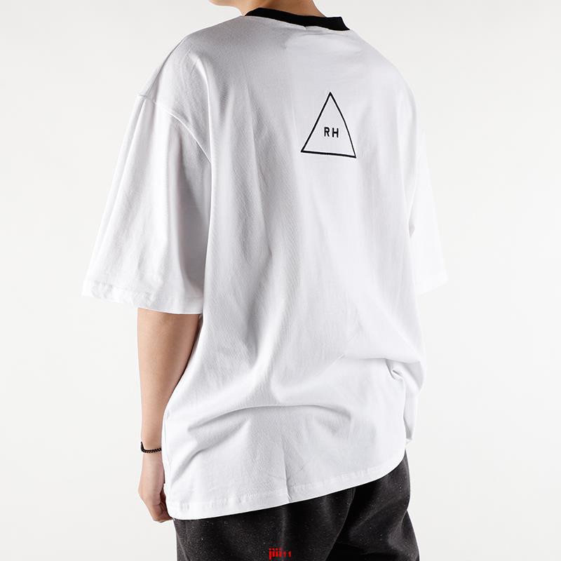 rhude 2020 spring and summer new style main body upper body pocket short-sleeved letter embroidery men and women sports T-shirt