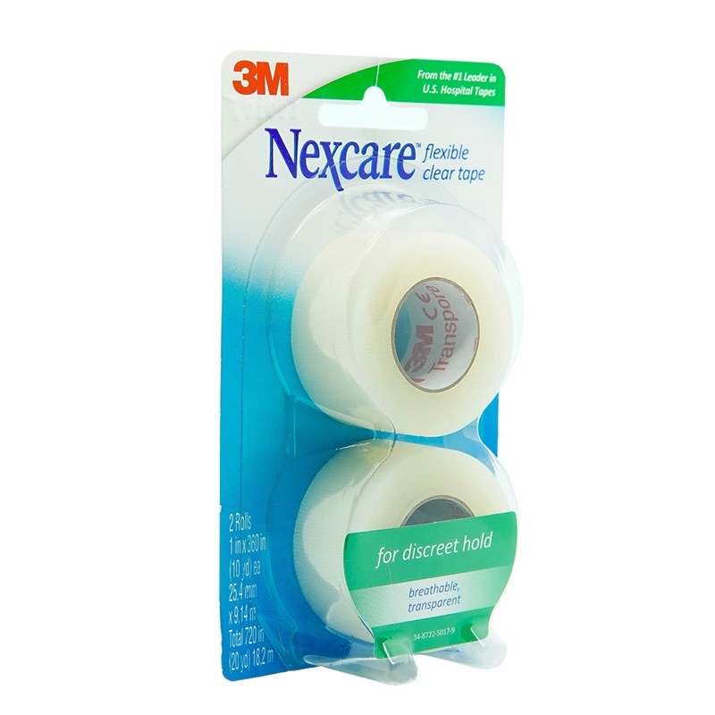 Băng cuộn y tế Nexcare 3M 25.4x9.14mm -Vỉ 2 cuộn trong suốt, xé dễ dàng, keo y tế siêu dính, thoáng khí 771-2PK