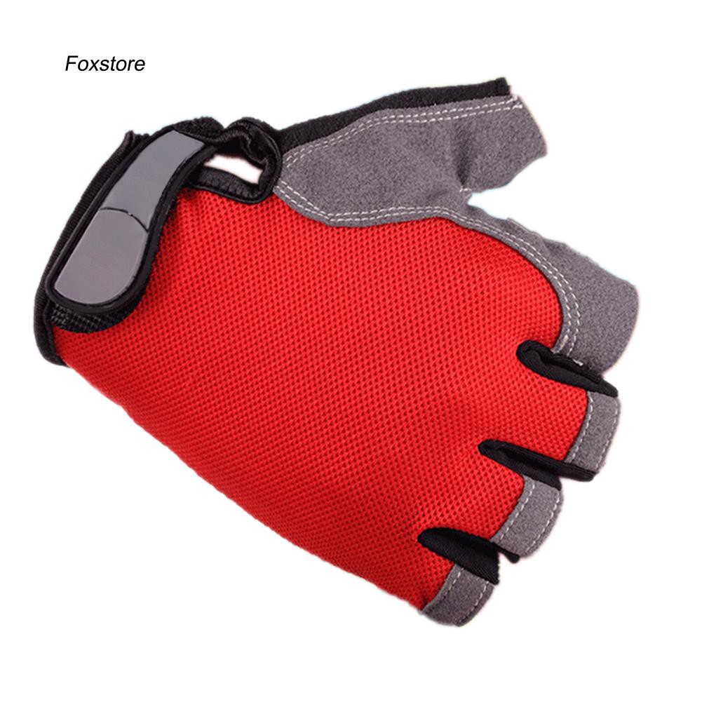 Đôi găng tay hở ngón chạy xe đạp chống trượt thời trang Unisex