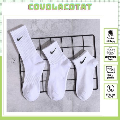 Tất nike nam nữ cổ cao Covolacotat vớ cổ cao phong cách thể thao co giãn bốn chiều mềm mại thoáng khí