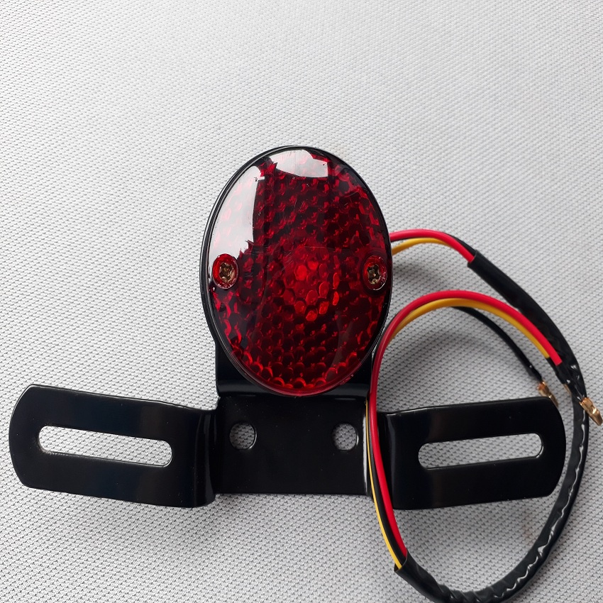 ☊✸۩Đèn hậu tổ ong có kèm pad biển số độ classic Cafe Racer Tracker Win 67 Dream Cub và các loại xe