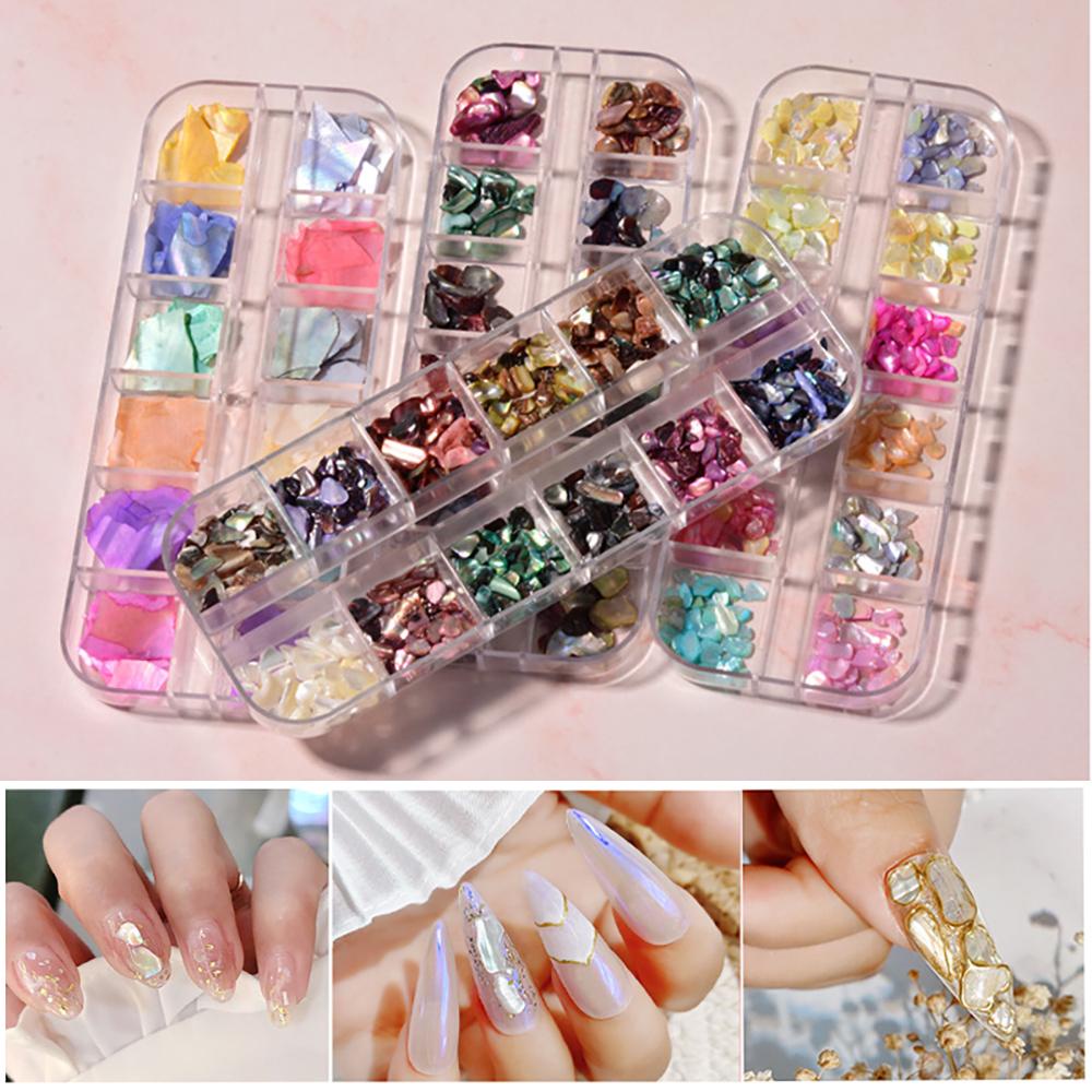 EXPEN Hạt Vỏ Sò Nhiều Kích Cỡ Đính Móng Nghệ Thuật