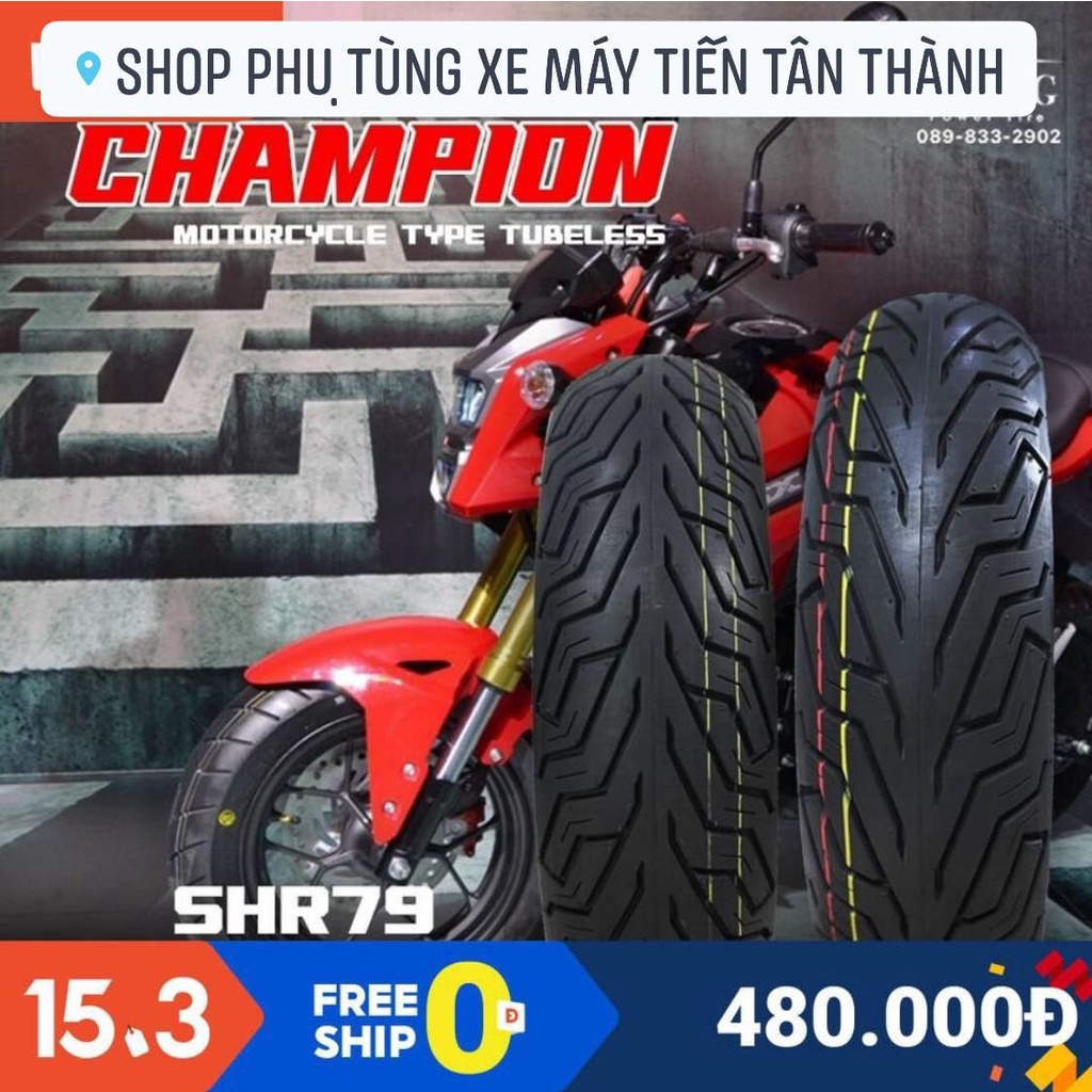 VỎ LỐP CHAMPION GAI SHR-79 TAY GA SCOOPY - MSX125