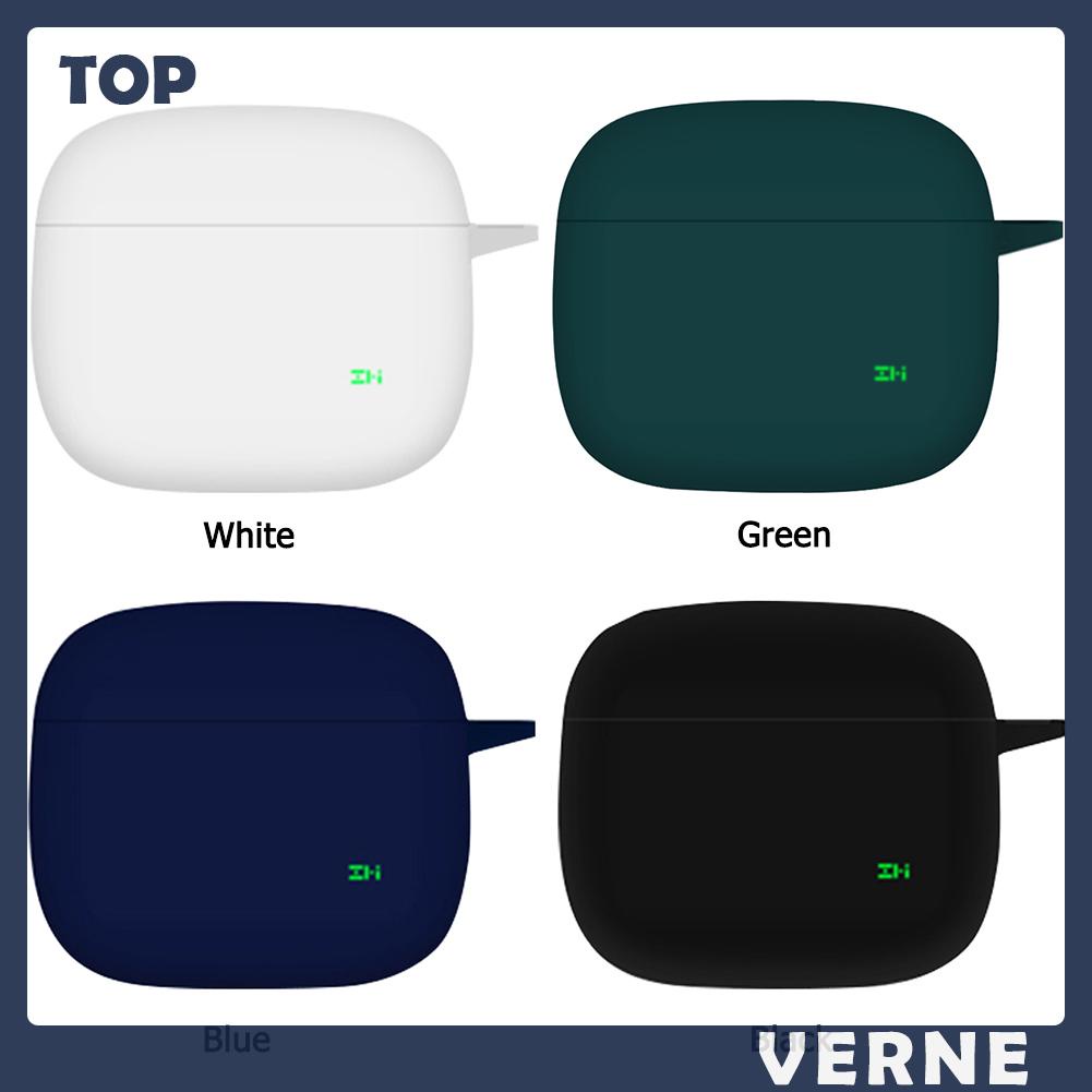 Vỏ bảo vệ hộp sạc tai nghe bằng silicon kèm móc khóa thiết kế tiện dụng cho Zmi Purpods Pro