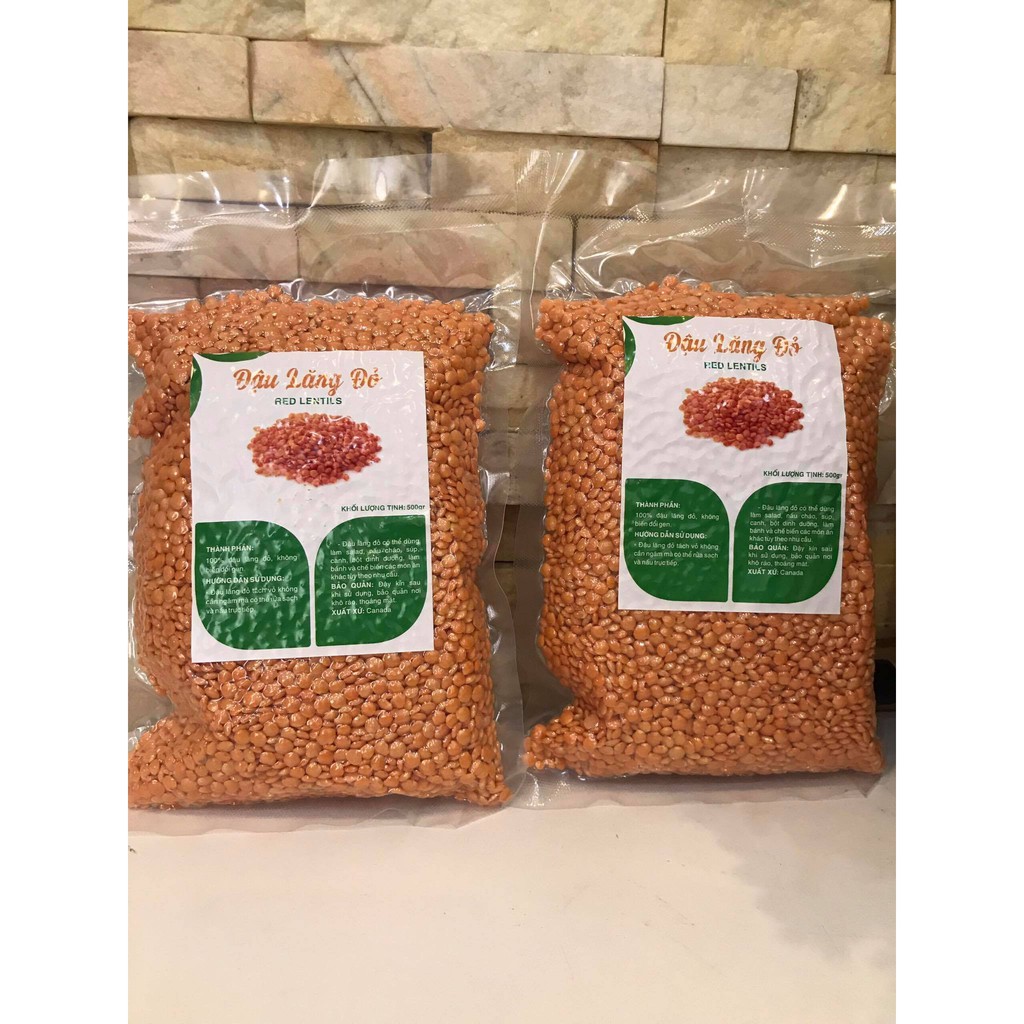 500 GRAM ĐẬU LĂNG ĐỎ ĐÃ TÁCH VỎ (nhập khẩu Argentina)