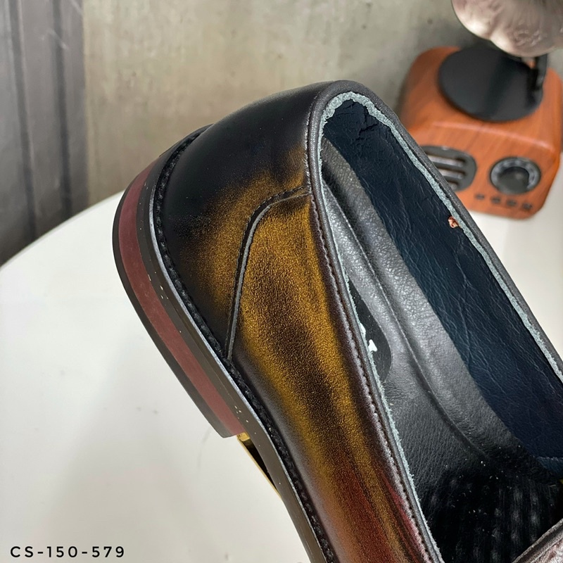 Giày Cưới , giày Loafer Da bò Đế Phíp - Bảo hành 12 tháng CS-150