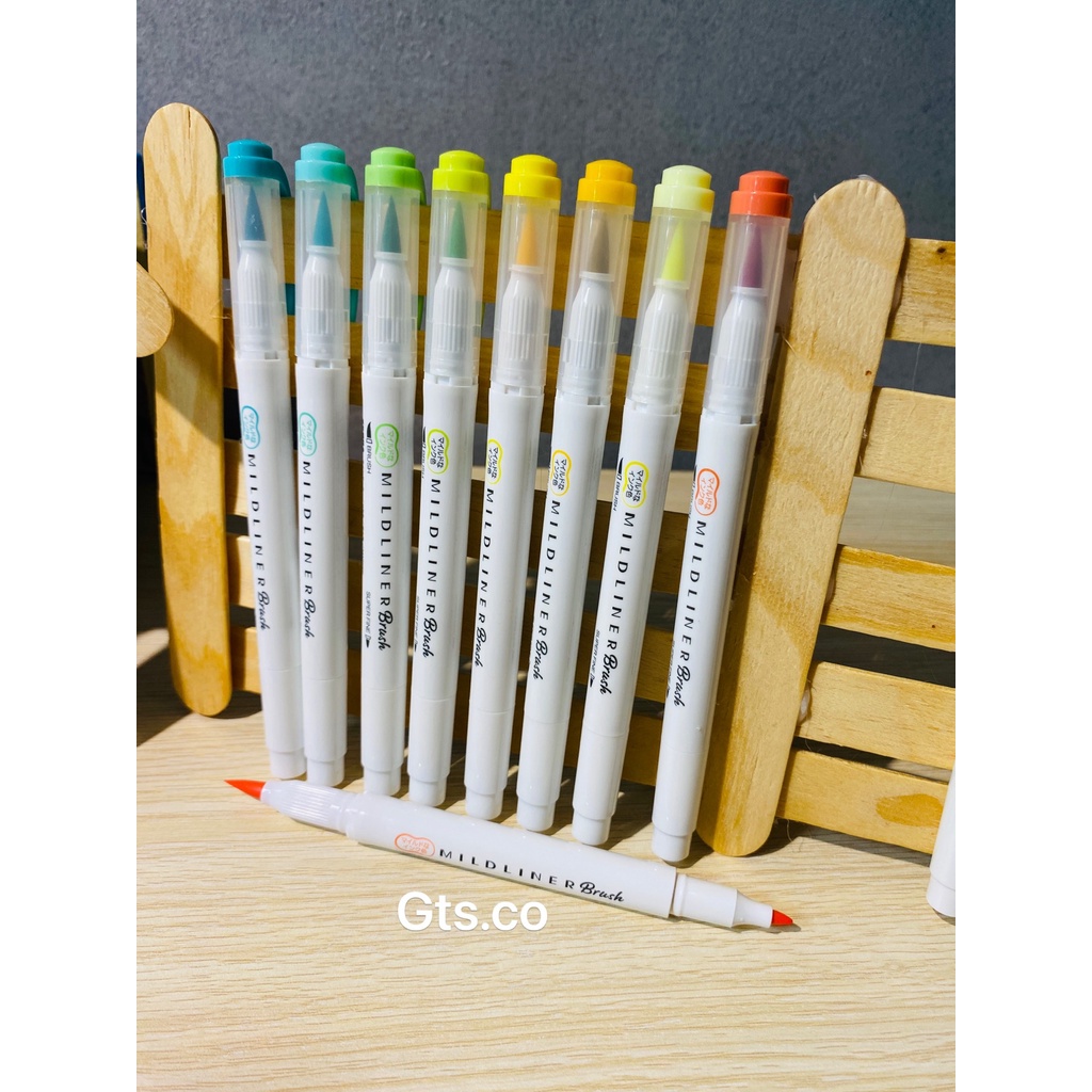 Bút Zebra Midliner Brush 2 đầu Nhật Bản