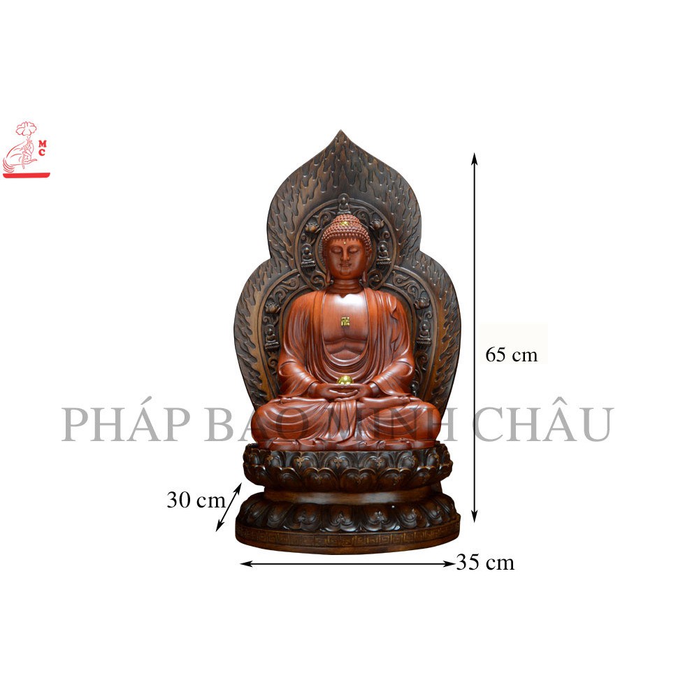 TAM BẢO NHỰA THÍCH CA 26&quot; VÂN GỖ